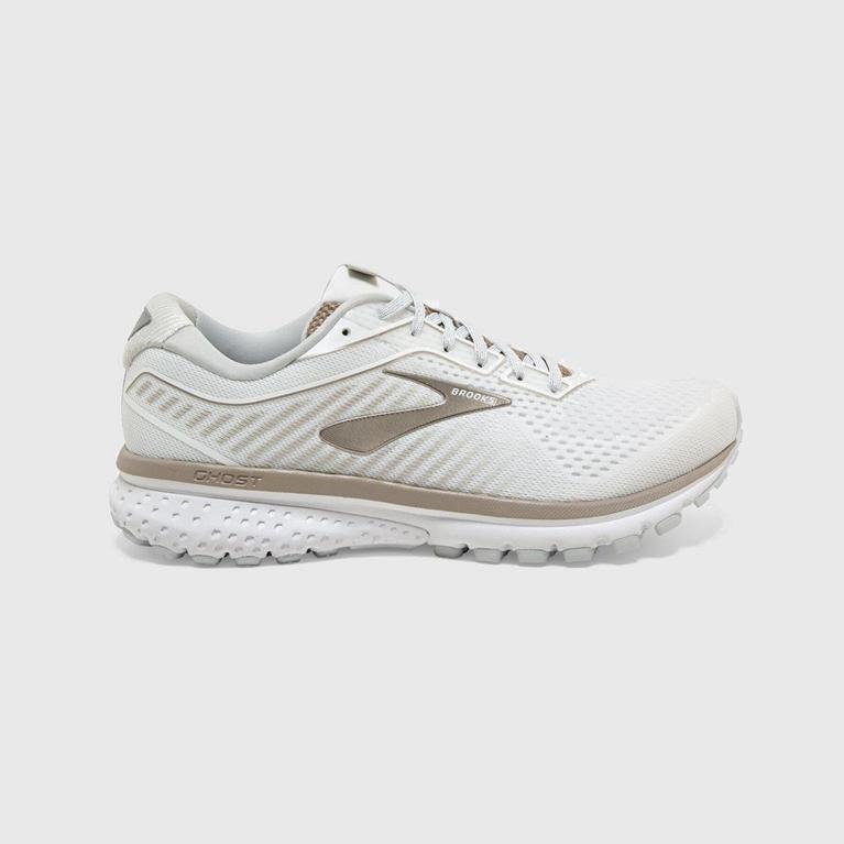 Brooks Women's Ghost 12 Road Running Shoes Singapore - White (78634-LGYC)